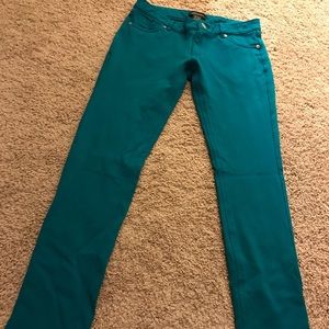 Stretchy pants turquoise size medium